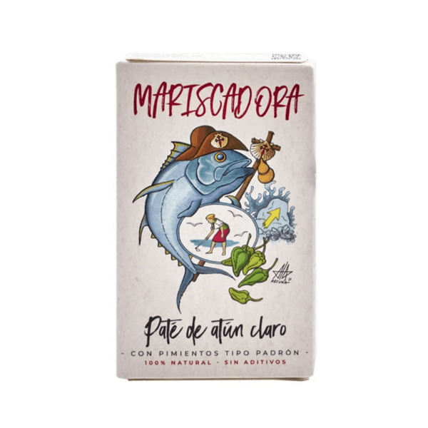 Paté de Atún Claro con Pimientos Tipo Padrón Mariscadora 90grs
