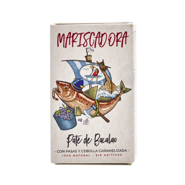 Paté de Bacalao con Pasas y Cebolla Caramelizada Mariscadora 90grs